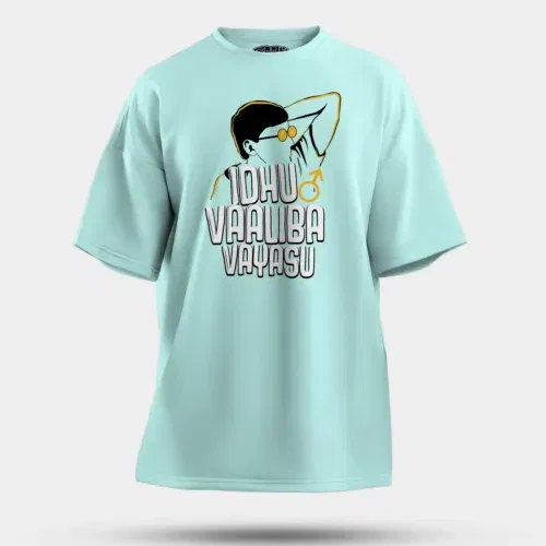 Idhu vaaliba vayasu men/unisex oversized t-shirt in mint color