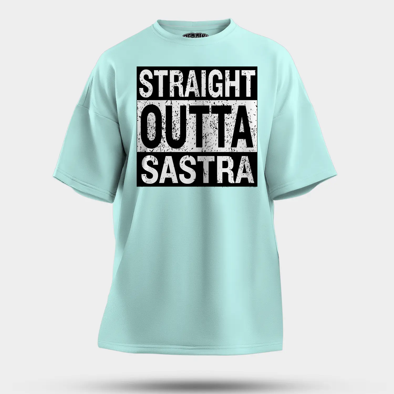 Straight Outta Sastra Men/Unisex Oversized T-Shirt in Mint Color
