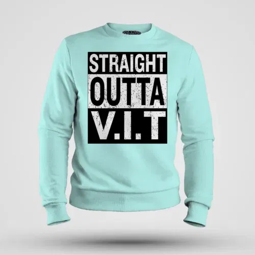 Straight outta vit men/unisex sweatshirt in mint color