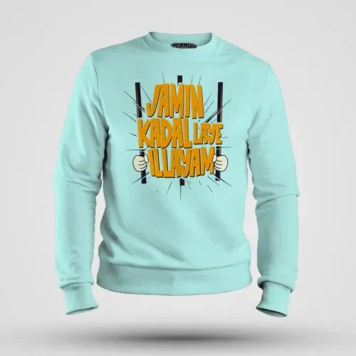 Jamin, kadal laye illayam men/unisex sweatshirt in mint color