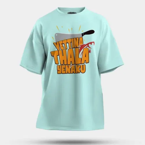 Vettina thala yenaku men/unisex oversized t-shirt in mint color
