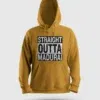 Straight Outta Madurai Men/Unisex Hoodie in Mustard Yellow Color