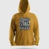Straight Outta Ecr Men/Unisex Hoodie in Mustard Yellow Color