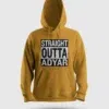 Straight Outta Adyar Men/Unisex Hoodie in Mustard Yellow Color