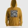 Straight Outta Ambattur Men/Unisex Hoodie in Mustard Yellow Color