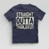 Straight Outta Thanjavur Boys Round Neck T-Shirt in Navy Blue Color