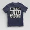 Straight Outta Royapuram Boys Round Neck T-Shirt in Navy Blue Color