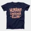 Humans Ah Da Neenga Ellam? Men/Unisex T-Shirt in Navy Blue Color