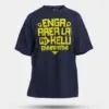Enga Area La Pei Kelu Ennapathi Men/Unisex Oversized T-Shirt in Navy Blue Color