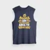 Naanga Adi Vaangada Area Ve Kedayadu Men/Unisex Tank Top in Navy Blue Color