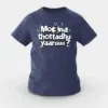 Moona Thotadhu Yaaru Girls Round Neck T-Shirt in Navy Blue Color