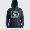 Straight Outta Mylapore Men/Unisex Hoodie in Navy Blue Color