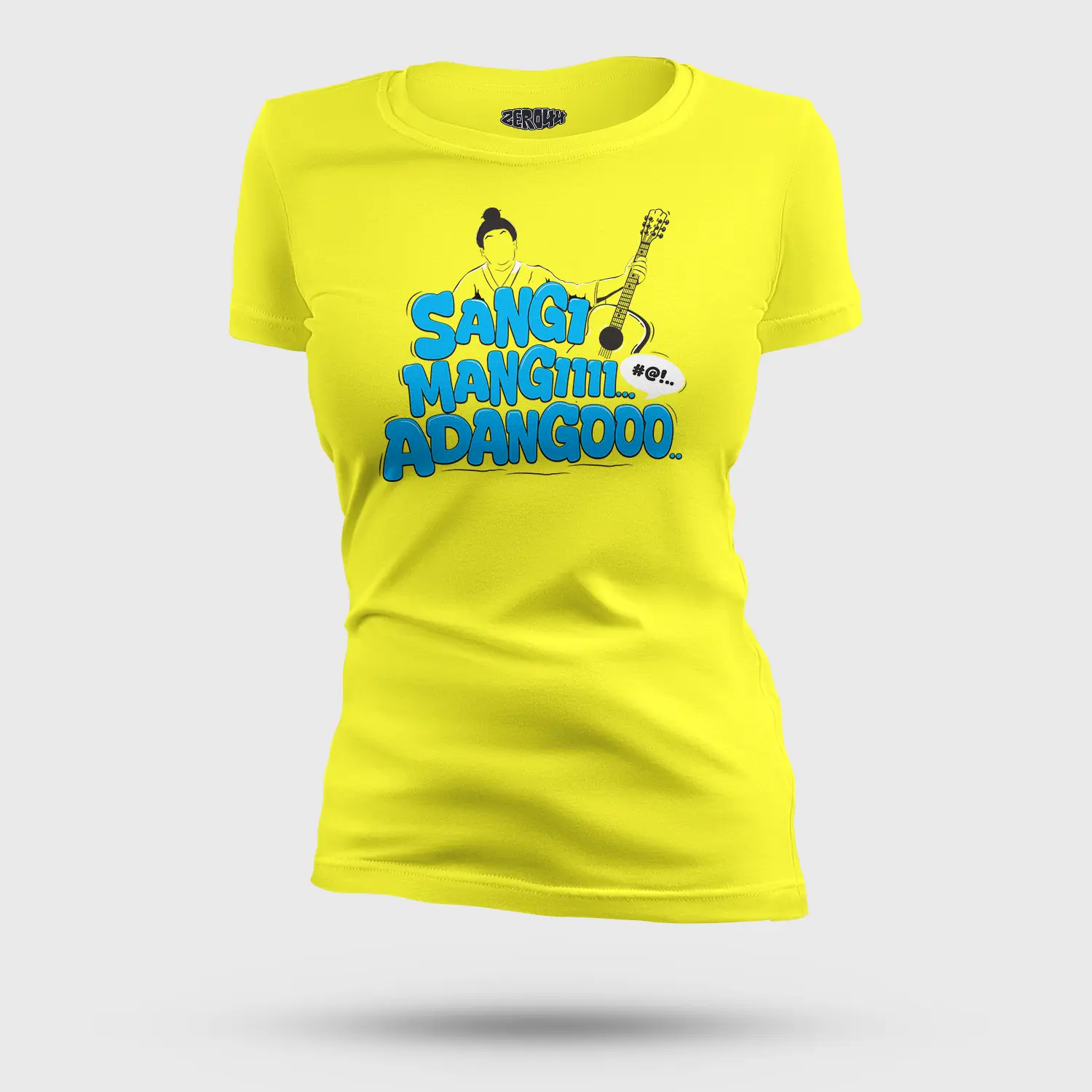 Sangi Mangiiiii….. Adangoooo Women's T-Shirt in New Yellow Color