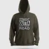 Straight Outta Ecr Men/Unisex Hoodie in Olive Green Color