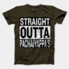 Straight Outta Pachaiyappa's Men/Unisex T-Shirt in Olive Green Color