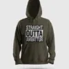 Straight Outta Ambattur Men/Unisex Hoodie in Olive Green Color
