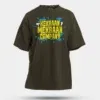 Kekraan Mekraan Company Men/Unisex Oversized T-Shirt in Olive Green Color