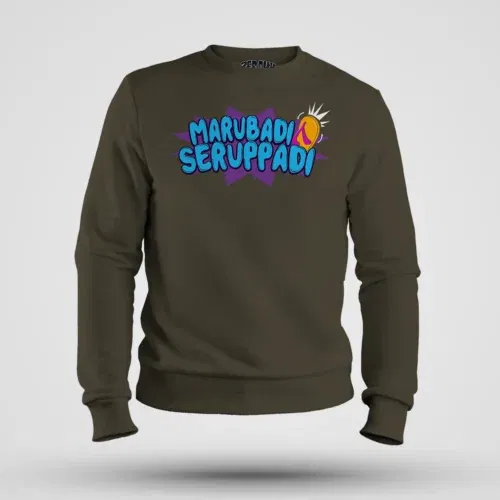Marubadi seruppadi men/unisex sweatshirt in olive green color
