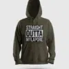Straight Outta Mylapore Men/Unisex Hoodie in Olive Green Color