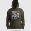 Straight Outta High Court Men/Unisex Hoodie in Olive Green Color