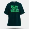 Pechu Pecha Irrukanum Men/Unisex Oversized T-Shirt in Petrol Blue Color