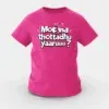 Moona Thotadhu Yaaru Girls Round Neck T-Shirt in Pink Color