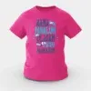 Nama Edhu Panalum Indha Ulagam Namala Uththu Paakanum Girls Round Neck T-Shirt in Pink Color