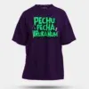 Pechu Pecha Irrukanum Men/Unisex Oversized T-Shirt in Purple Color