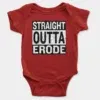 Straight Outta Erode Onesie/Romper in Red Color