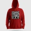 Straight Outta Dav Men/Unisex Hoodie in Red Color