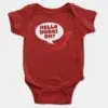 Hello Dubai Ah? Onesie/Romper in Red Color