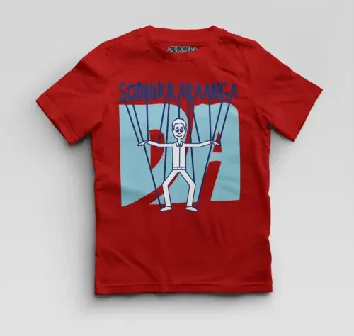 Sodhikkaraangada boys round neck t-shirt in red color