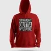 Straight Outta Mylapore Men/Unisex Hoodie in Red Color