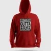 Straight Outta High Court Men/Unisex Hoodie in Red Color