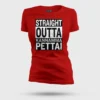 Straight Outta Kannamma Pettai Women's T-Shirt in Red Color