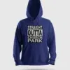 Straight Outta Church Park Men/Unisex Hoodie in Royal Blue Color