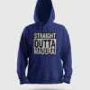 Straight Outta Madurai Men/Unisex Hoodie in Royal Blue Color