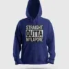 Straight Outta Mylapore Men/Unisex Hoodie in Royal Blue Color