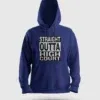 Straight Outta High Court Men/Unisex Hoodie in Royal Blue Color