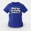 Moona Thotadhu Yaaru Girls Round Neck T-Shirt in Royal Blue Color