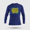 Kekraan Mekraan Company Men/Unisex Long Sleeve T-Shirt in Royal Blue Color