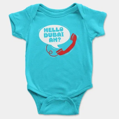 Hello dubai ah? Onesie/romper in skyblue color