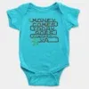 Money Comes Today Goes Tomorrow Ya Onesie/Romper in SkyBlue Color