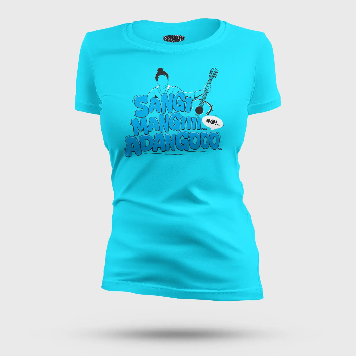 Sangi Mangiiiii….. Adangoooo Women's T-Shirt in SkyBlue Color