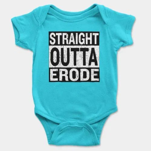 Straight outta erode onesie/romper in skyblue color
