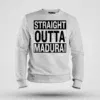 Straight Outta Madurai Men/Unisex Sweatshirt in White Color