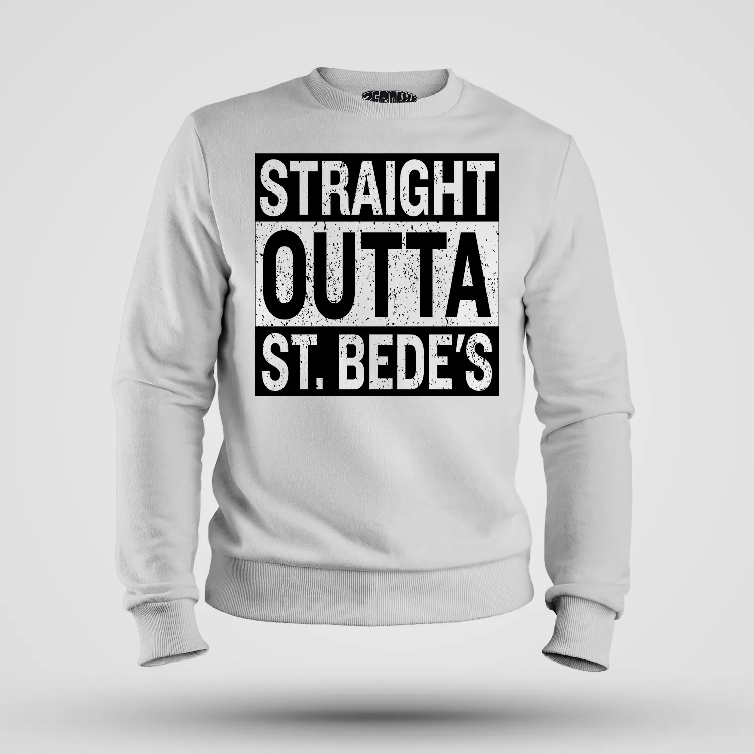 Straight Outta St. Bedes Men/Unisex Sweatshirt in White Color