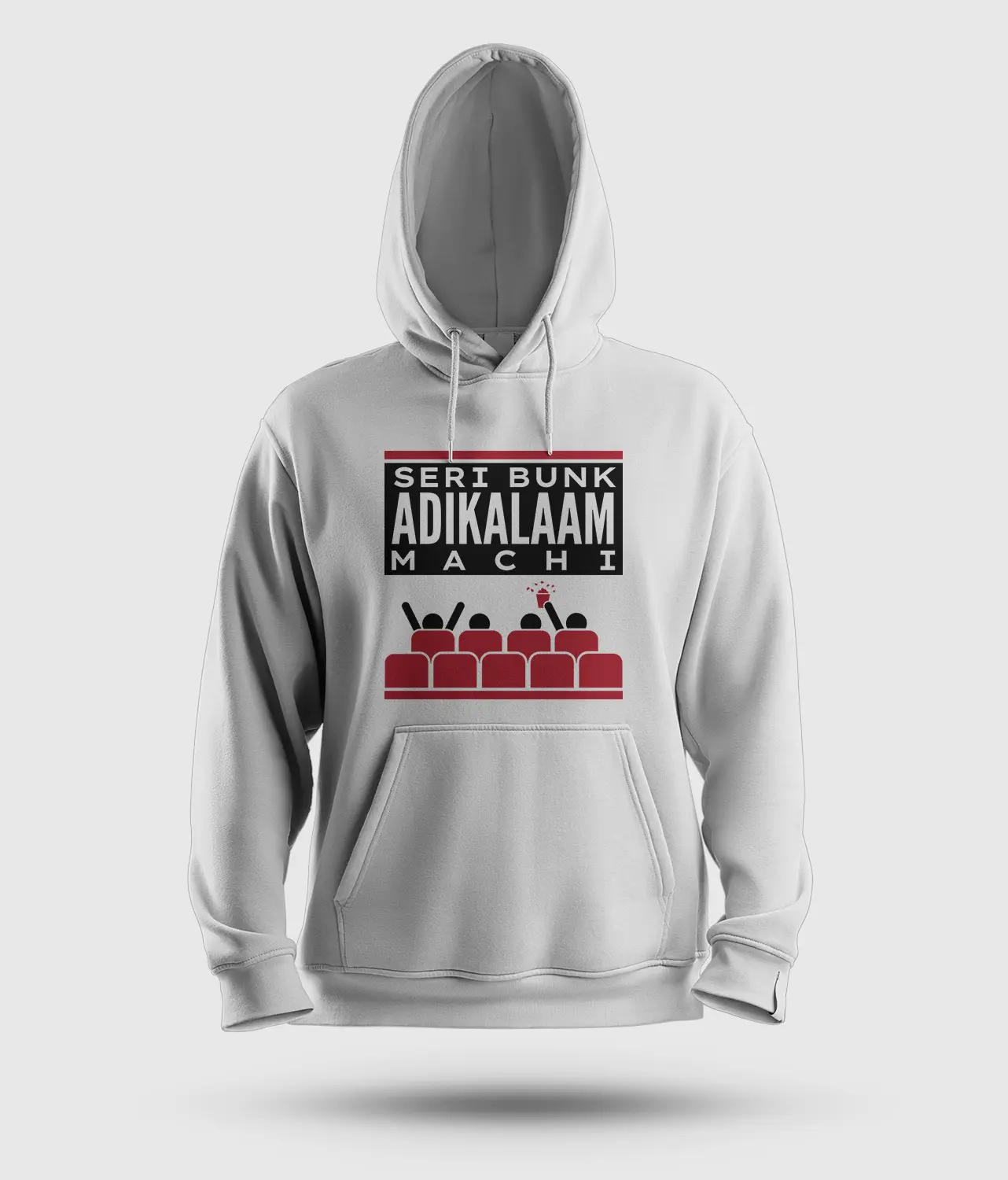 Seri Bunk Adikalaam Machi Men/Unisex Hoodie in White Color