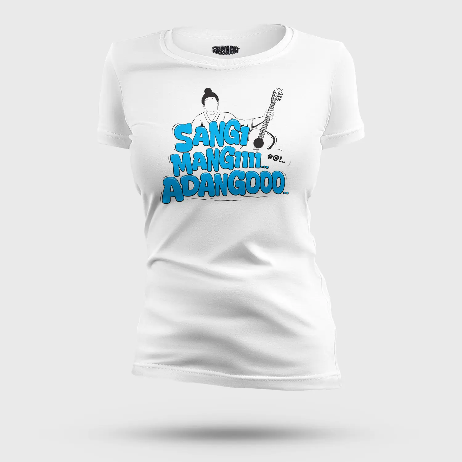 Sangi Mangiiiii….. Adangoooo Women's T-Shirt in White Color