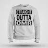 Straight Outta Omr Men/Unisex Sweatshirt in White Color